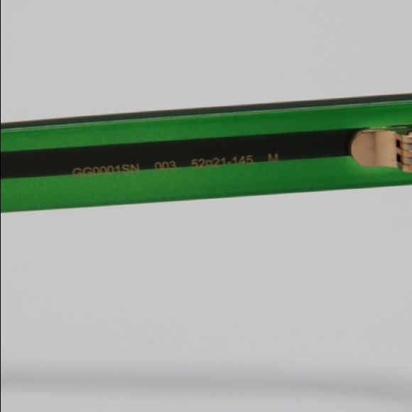 NEW GG0001SN 003 UNISEX SUNGLASSES GUCCI GG0001SN HAVANA GREEN - Picture 10 of 13